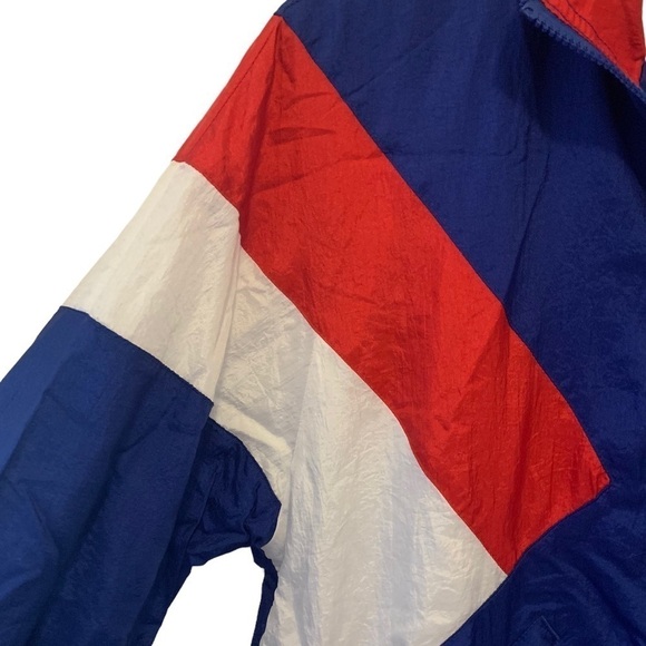 CHAMPION | Vintage Red White & Blue Warm Up Windbreaker | Size L - Picture 9 of 12